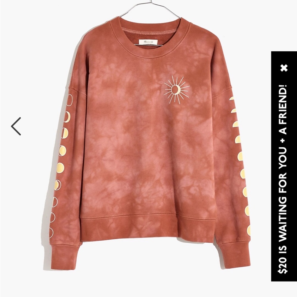 Madewell Moonphase Graphic Tie-Dye Mainstay Sweatshirt
